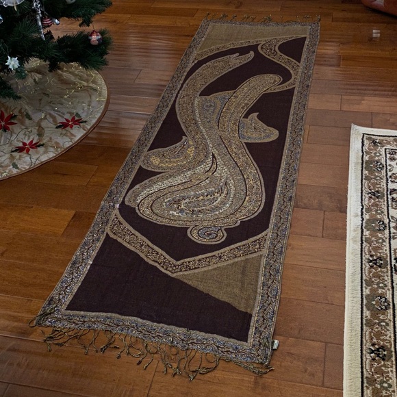 Gold/Brown Large Scarf - Picture 3 of 7